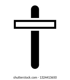 Religion cross glyph icon design 