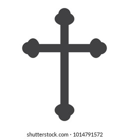 Religion cross glyph icon, easter and holiday, christian sign vector graphics, a solid pattern on a white background, eps 10.