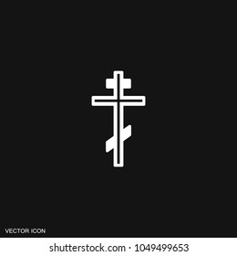 Religion cross icon.