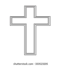 Religion cross icon