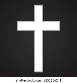 Religion cross icon. Christian Symbol. Vector illustration