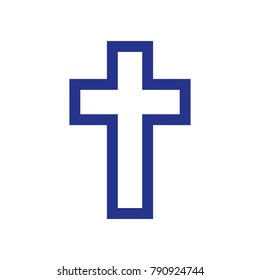Religion cross icon on white background. Vector illustration