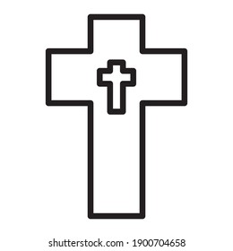 Religion Cross Icon Vector Design Template Illustration
