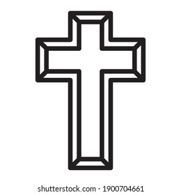 Ilustración de la plantilla de diseño de vectores de iconos cruzados de religión