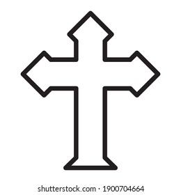 Ilustración de la plantilla de diseño de vectores de iconos cruzados de religión