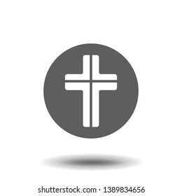 Religion cross icon vector illustration on white background