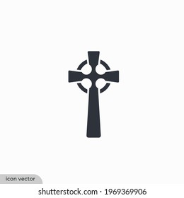 religion cross icon vector illustration logo template