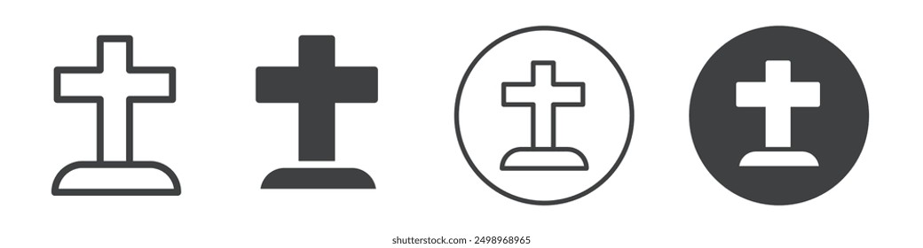 Religion cross icon Vector illustration in black