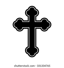 Orthodox Cross Outline Icon Element Religion Stock Vector (Royalty Free ...