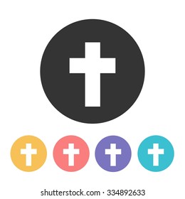 religion cross icon. vector illustration