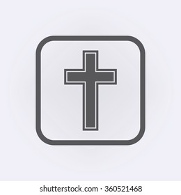 Religion cross icon . Vector illustration