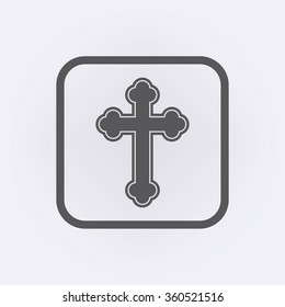 Religion cross icon . Vector illustration