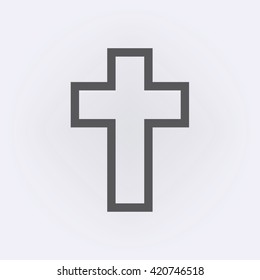 Religion cross icon . Vector illustration