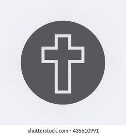 Religion cross icon . Vector illustration