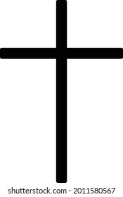 Religion cross icon vector on white background