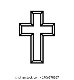 Plantilla vectorial de icono de Religión cruzada