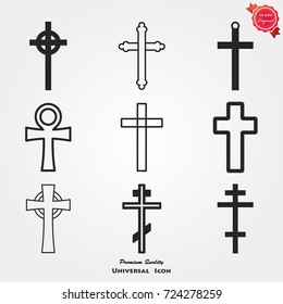 Religion cross icons