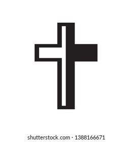 religion cross illustration icon design template