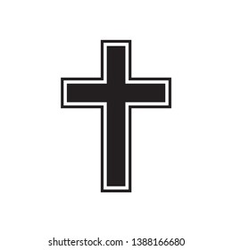 religion cross illustration icon design template