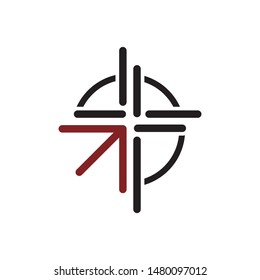 religion cross logo design template vector illustration