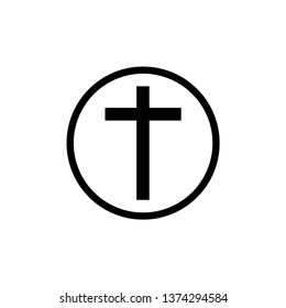 Religion Cross Symbol Icon Vector 