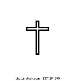 Brown Christian Cross Icon Vector Illustration Stock Vector (Royalty ...