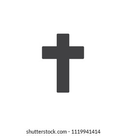 Religion Cross vector icon. filled flat sign for mobile concept and web design. Christian cross simple solid icon. Symbol, logo illustration. Pixel perfect vector graphics