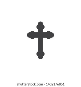 Religion cross vector icon. filled flat sign for mobile concept and web design. Holy cross glyph icon. Trust in God symbol, logo illustration. Vector graphics