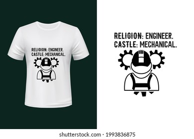 Religion Engineer vector t shirt design