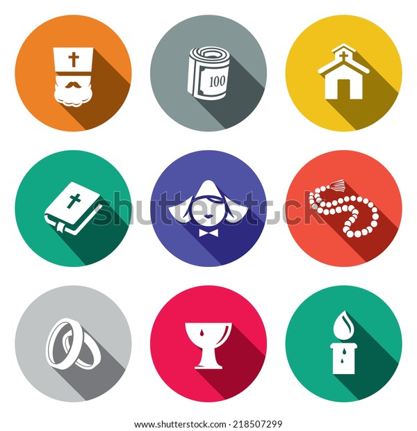 Religion Flat Icon Collection Stock Vector (Royalty Free) 218507299 ...