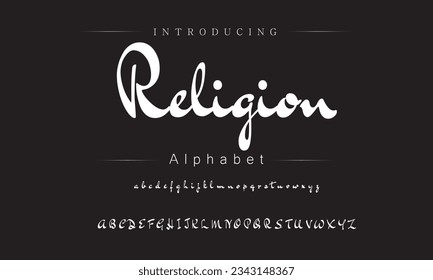 Religion Font Handwritten Signature  Brush Font Type Font lettering handwritten