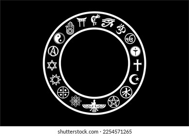 Religion freedom CMYK color icon. Human rights. Religious pluralism. Manifesting religion and belief freedom. Permission for religious practices. Co existing in society. Isolated vector illustration