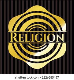 Religion golden emblem or badge