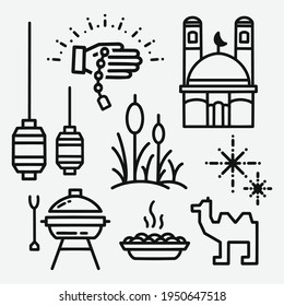 Religion Icon Pack Vector LineTemplate 