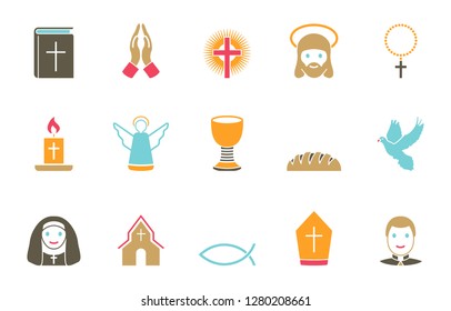 religion icon set