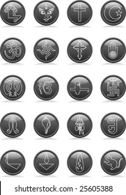 Conjunto de iconos de religión