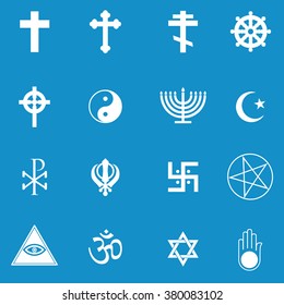 Religion Icon set . Vector illustration