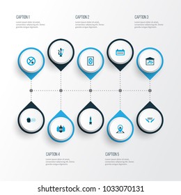 Religion icons colored set with forbidden, pitcher, tower and other dua elements. Isolated vector illustration religion icons.