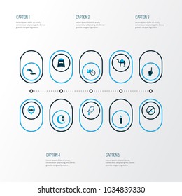 Religion icons colored set with god, candle, hijab fire wax elements. Isolated vector illustration religion icons.