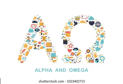Religion icons are grouped in Alpha and Omega