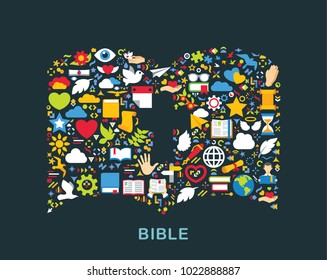 Religion icons are grouped in Christian Book