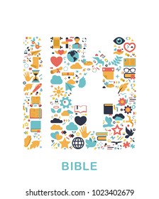 Religion icons are grouped in Christian Book