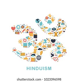 Religion icons are grouped in Om Symbol