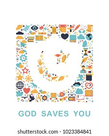 Religion icons are grouped in Shield