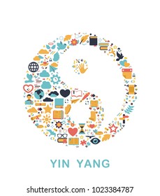 Religion icons are grouped in Yin Yang