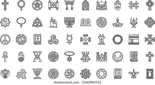 Religion icons High-Quality Vector Icons Collection with Editable Stroke. Ideal for Professional and Creative Projects.