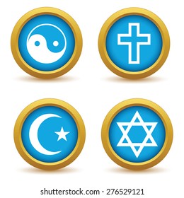 Religion icons set