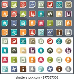 religion icons vector eps10