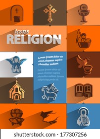 Religion icons. Vector format