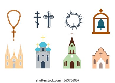 Religion icons vector illustration.